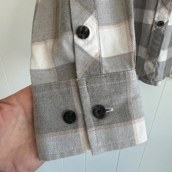 Plaid Button Down Shirt - Gray and White - Picture 5 of 11